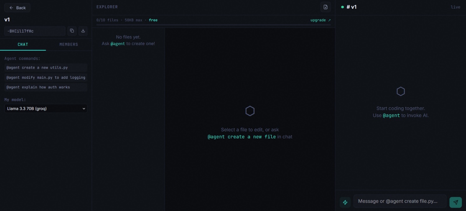 Yantrik collaborative editor interface